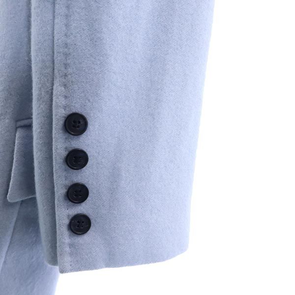 4℃ Angora Blend Stainless Collar Coat 36 Sky Blue Women Used