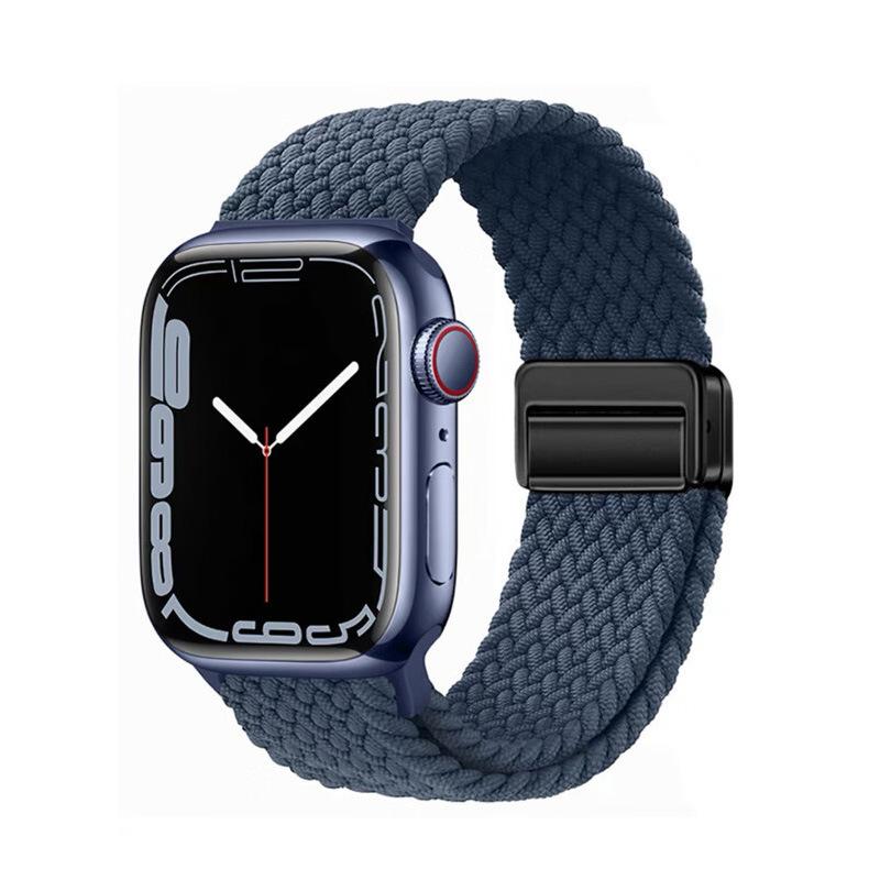 Bracelet Magnétique Tressé en Nylon Pour Apple Watch S10 Génération Applewatch789Iwatchse
