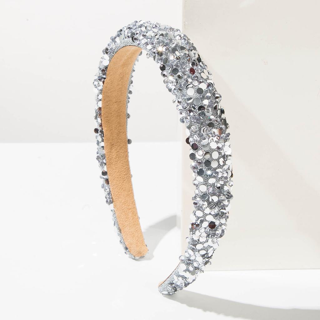 Rhinestone-encrusted Thin-edged Headband for Women, Fashionable, Sophisticated, Light Luxury, Fresh, Sweet, and Versatile Hair Accessory.