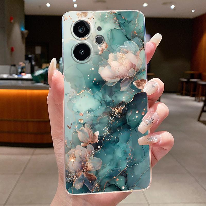 For Realme GT 6/6T/Neo6/Neo6 SE Bumper Soft Silicone TPU Clear Casing Fashion Cartoon Rabbit Painted Anti-fall Soft Cover