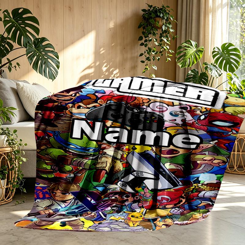 Custom Name Personalized Apex Legends Print Blanket, Home Decor, Bedroom, Sofa, Camping, Couch, Gifts for Birthday Christmas