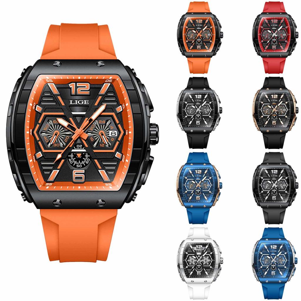 Men's Waterproof Luminous Running Alarm Clock Watch