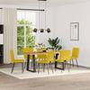 Dining Chairs 6 Pcs Yellow Velvet