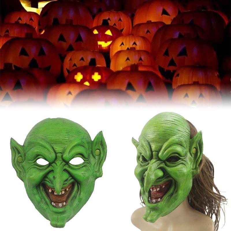 Scary Witch Character Mask For Dress-up Halloween Christmas And Easter Costume Prop 9.44*11.02in