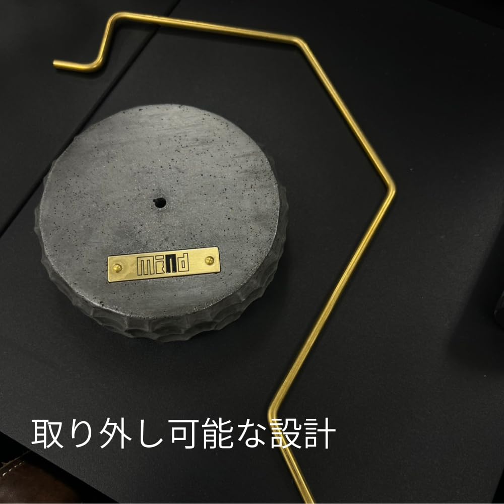 [mind] Mortar Lantern Stand, Tabletop Lamp Stand, Mortar and Brass, Removable Lantern Hanger Base, Camping, Outdoor