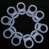 60 Pcs Button Silicone Ring Mam Pacifier Holder Mannequin Clip Adapter Transparent