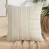 Pillow Case Polyester Cotton Beige with Color Stitching Perfectly for Sofa Bedroom Office Chair Decoration Pillowcase