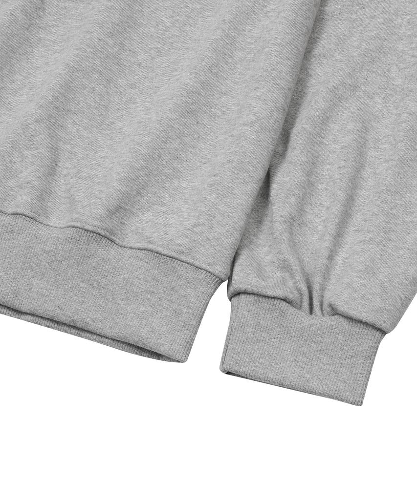 MUCENT Monique Blur Logo Cross Leather Patch Sweatshirt Unisex (2 Colors)