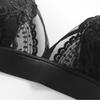 New Sexy Embroidered Hollow Bra Lace Gather Big Breasts Show Small Steel Ring Women's Bra Underwear Set
