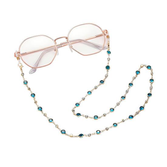 Women Glasses Chain Colorful Faux Gemstone Eyeglass Chain Retro Beaded Sunglass Strap Eyeglass Lanyards for Spectacle Reading Glasses