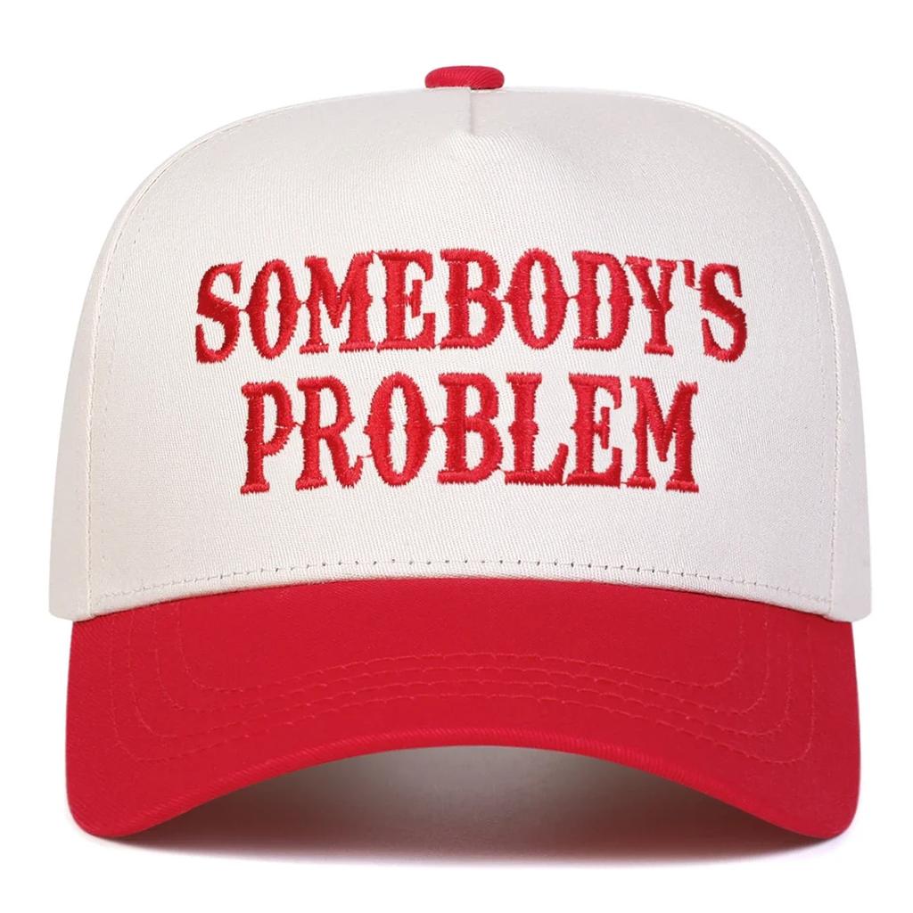 Baseball Stitching Stitched Embroidered Alphabet Problem Somebody'S Neutral Gender Women  Men For Caps Spring Autumn Outdoor Adjustable Casual Hats