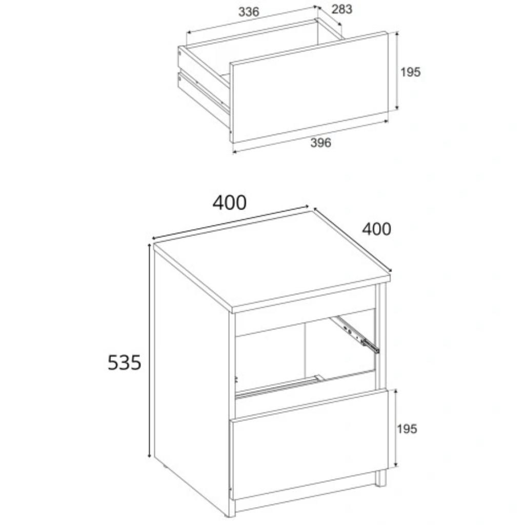 Loft Bedside Cabinet 40 Cm Oak Wotan Large Bedside Table Nakastlik For Bedroom