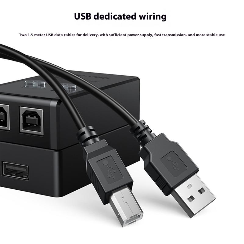 Multiple PC Printer Connector USB 2.0 Connection 20.7MB/s Transfer Rate Space Saving Device With Condition Light For Shared Workstations