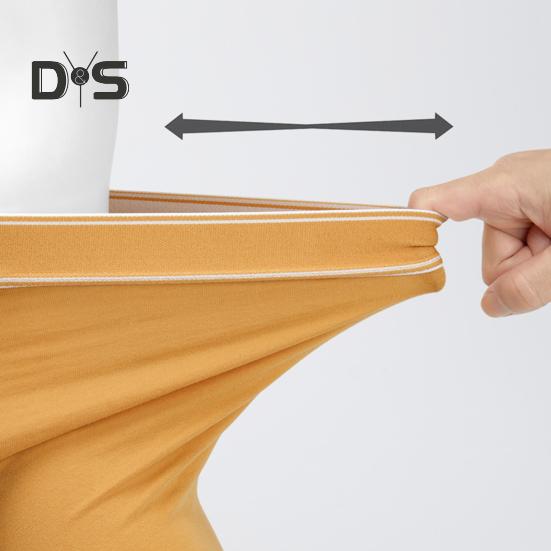 Men Underpants Soft Cotton Boxer Briefs Moisture-Wicking Breathable Solid Color Underwear with Wide Elastic Waistband