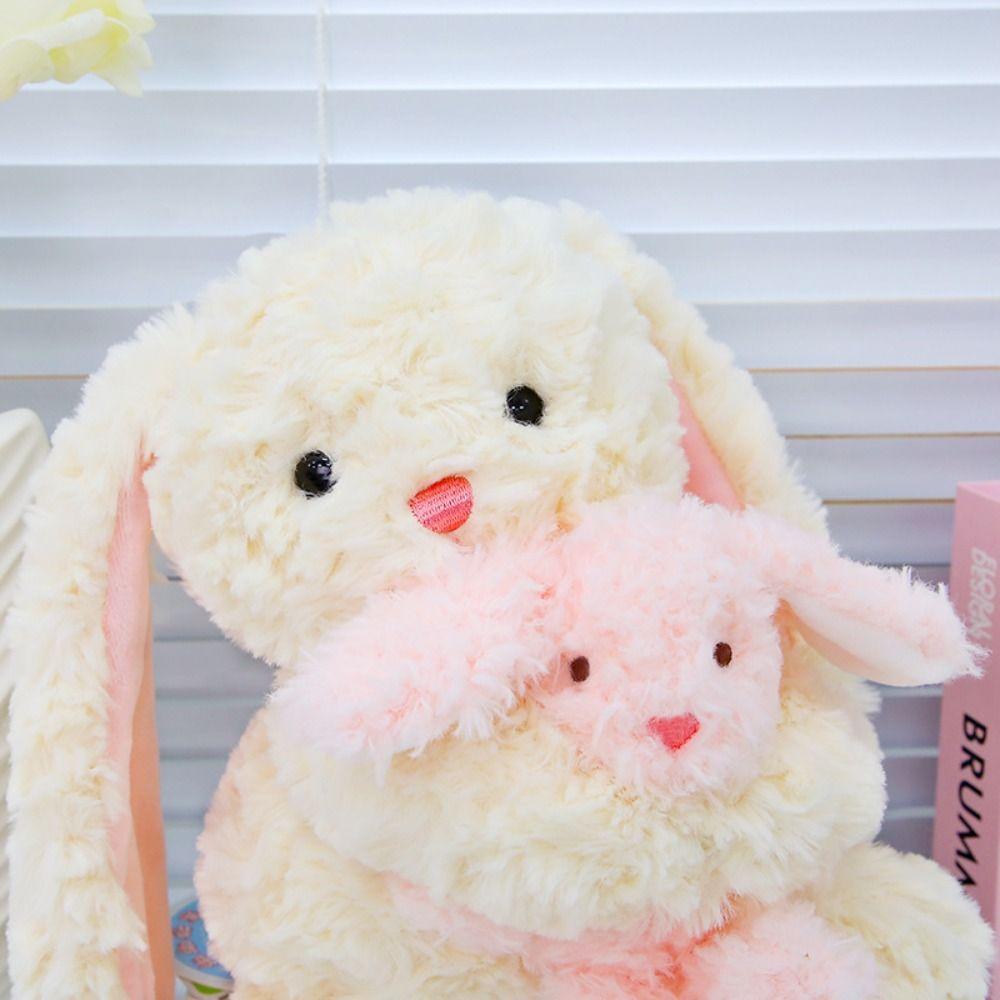 Handmade Bunny Doll Stuffed Toy Fluffy Parent Child Bear Stuffed Animals  Party Supplies