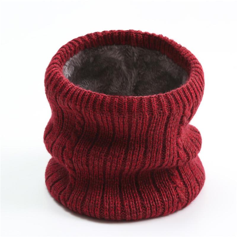 New Autumn Winter Men Women Intensification Fleecing Ring Scarf Children's Neckerchief For Kids Ski Knit Neck Cover Warm Collar