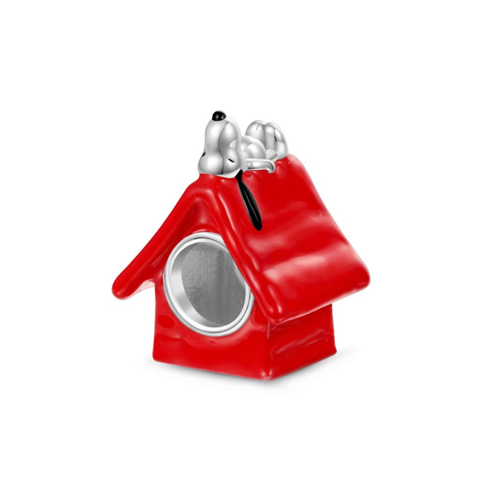 New 925 Silver Flower Basket Dog Pendant Beads for DIY Women Charm Jewelry Fit European Bracelet