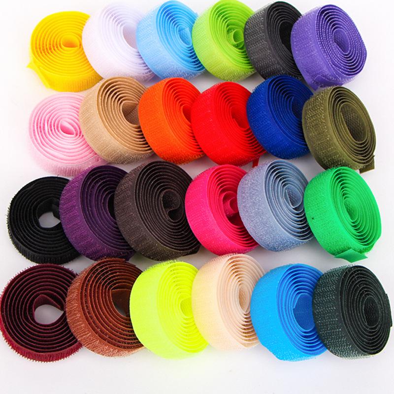 Colorful Self-Adhesive Velcro Cuffs: 2cm Hook & Loop Fastener for Clothes and Shoes