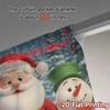 2pcs,Curtains Cute Santa Claus with Reindeer Snowman (2) Fashionable Popular Curtains Semi-Sheer Curtains Decorations Inside