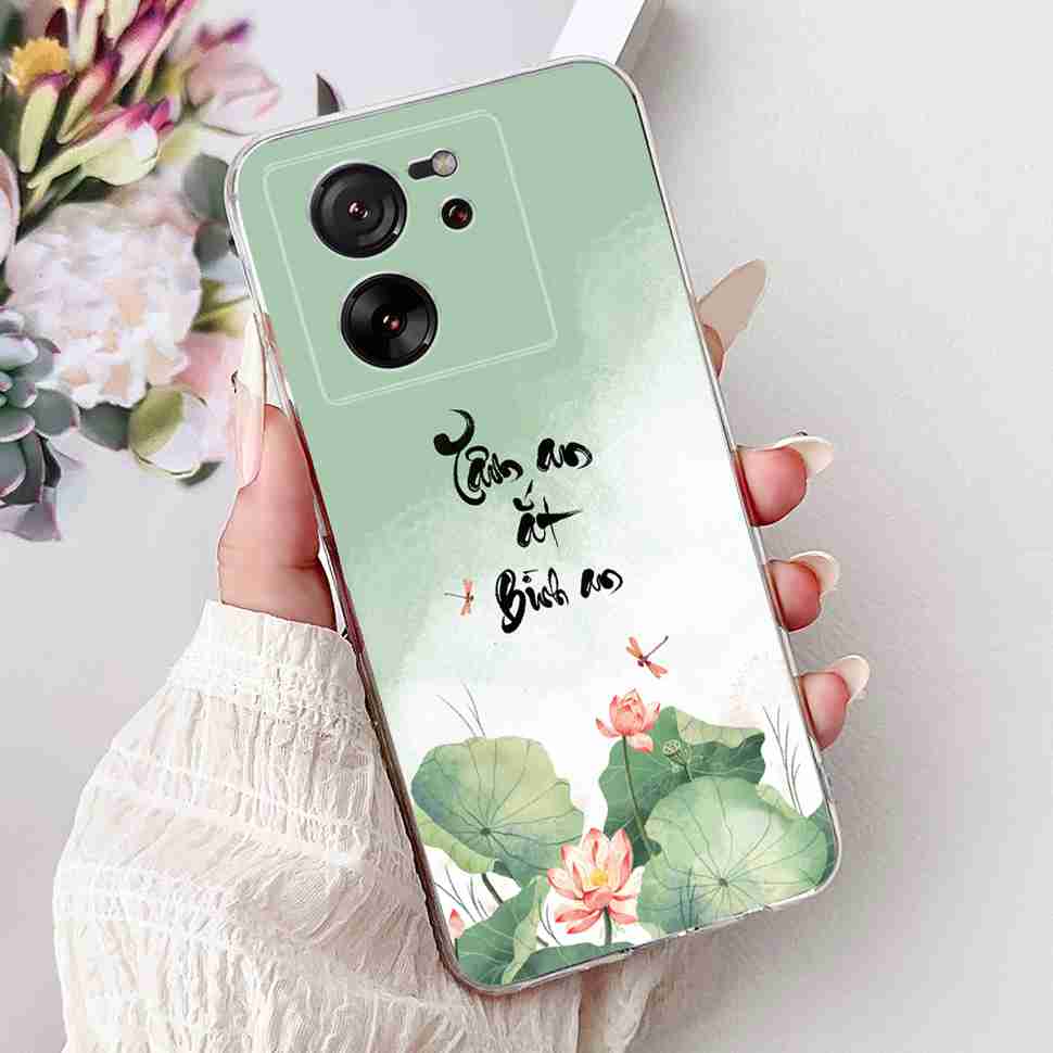 For Xiaomi Mi 13T 5G 6.67" Case Cartoon Bear Soft Silicone TPU Cover For Xiaomi Mi13T 5G 2306EPN60G 6.67" Colorful Flowers Shell