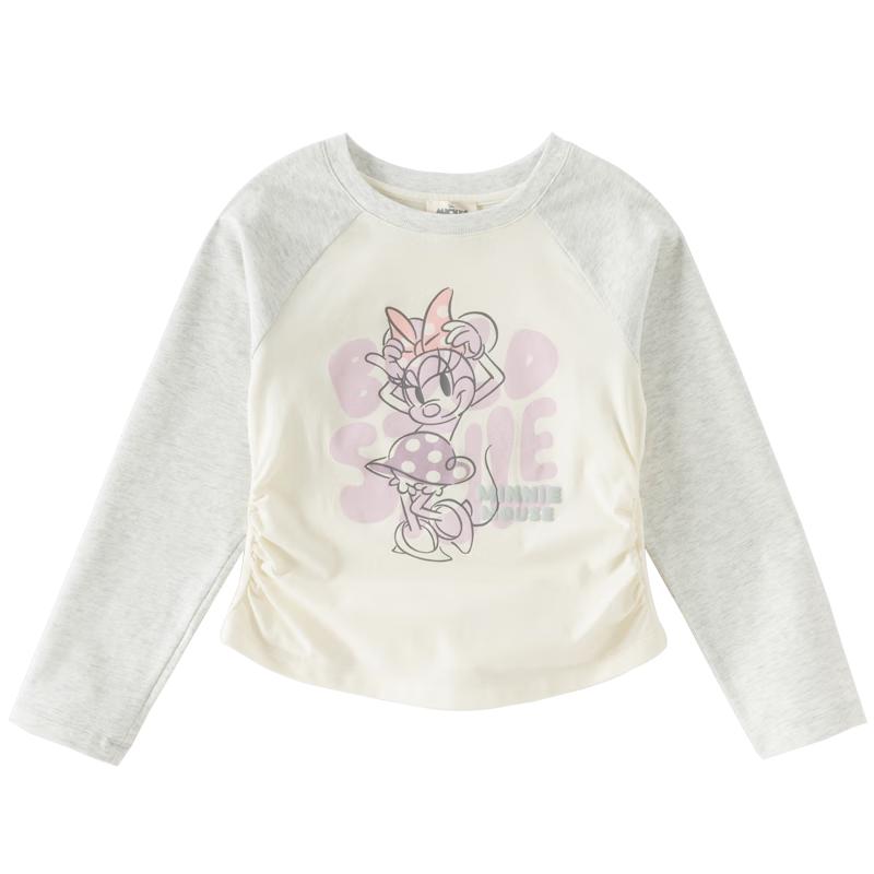 DAVE&BELLA Disney Girls  Colorblock Long-Sleeve T-Shirt 150cm