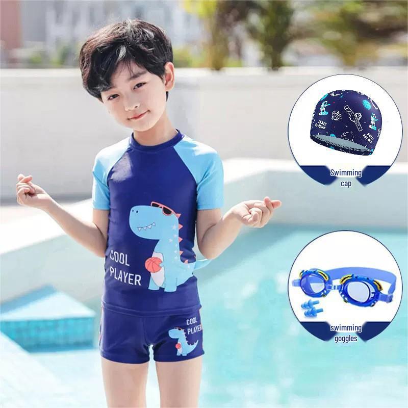 Boys' Cute & Fashionable Split Swimsuit Set for Children and Babies