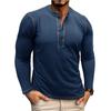 Men's Long Sleeve Colorblock Henley Shirt