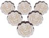 IBA Indianbeautifulart Brown Engraved Knobs 10 Pc Furniture Wooden Scallop Knobs Rustic Drawer