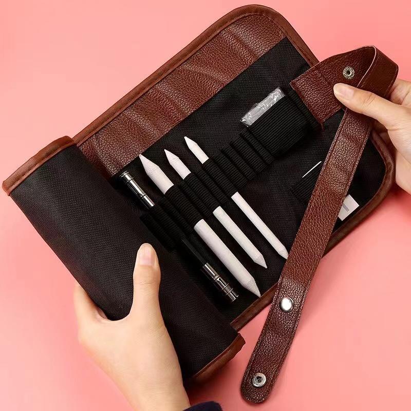 16/24/36/48/72/120 Holes Canvas Roll Pen Curtain Pencil Bag Case Holder Storage Pouch Stationery School Supplies