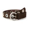 Fashion Pin Buckle Suede Leather Belt Big Buttonhole Luxury Design Women Waist Belt Versatile Retro Waistband Jeans Decoration