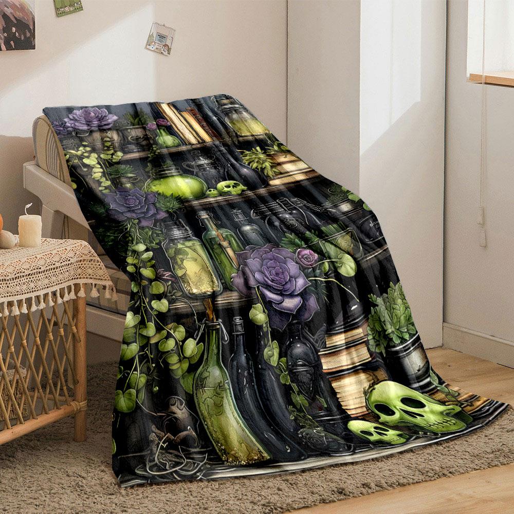 Dark Academia Potion Shelf Blanket bedroom Blanket for Livingroom Couch lunch break Soft throw for Friend's festival Gift