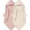 Unisex Cute Design Hooded Towel Set (2pcs) 76.2x76.2cmBaby Swaddling Clothes Ultra Soft Warm & Highly Absorbent Bath Towels