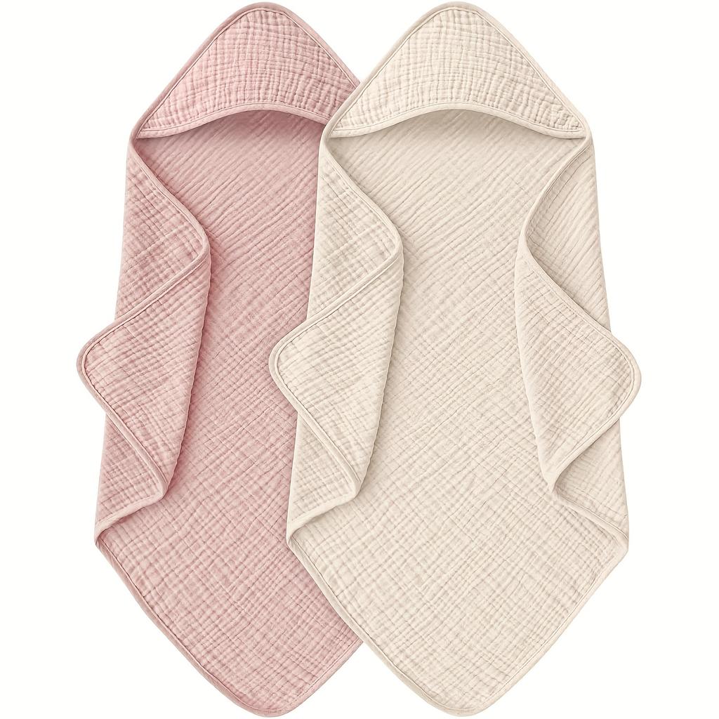 2pcs Hooded Towel Set 76.2cm X 76.2cm Beach Towel Ultra Soft & Absorbent Bath Towels Warm Unisex Cute Design Swaddling Clothes