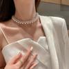 Handwoven multi-layer necklace women's retro elegance celebrity pearl collarbone chain high-end temperament necklace