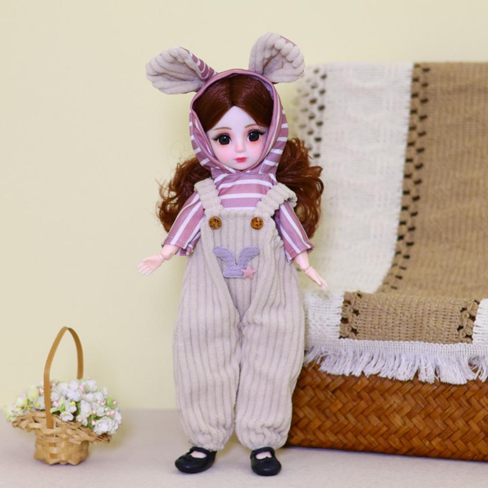 Attractive Eyes 30cm Bjd Doll with Clothes 1/6 SD Princess Makeup Ball Joint Doll  Toddler