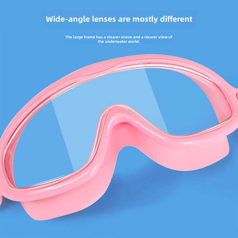 High-Definition Waterproof & Fog-Proof Adult Swim Goggles with Transparent Large Frame