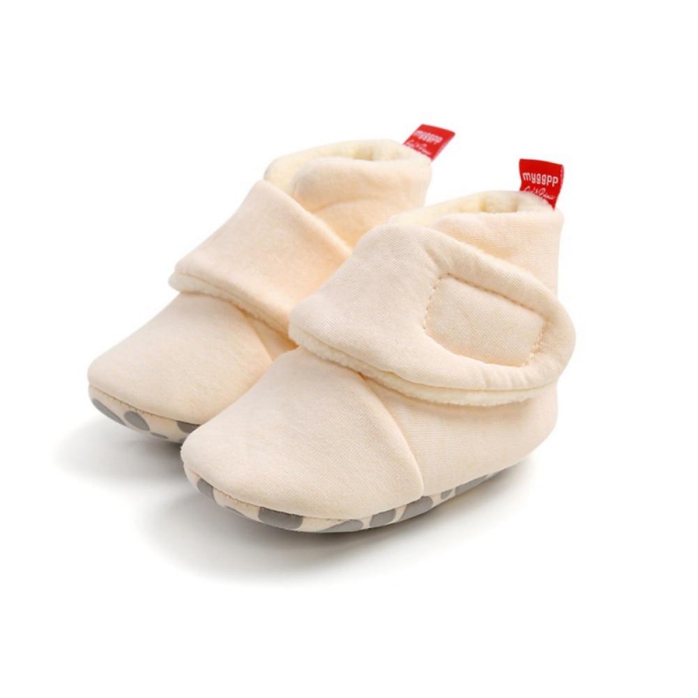 Baby Plysj Varme Walking Sko Baby Solid Baby Sko Baby Vinter Varme Sko