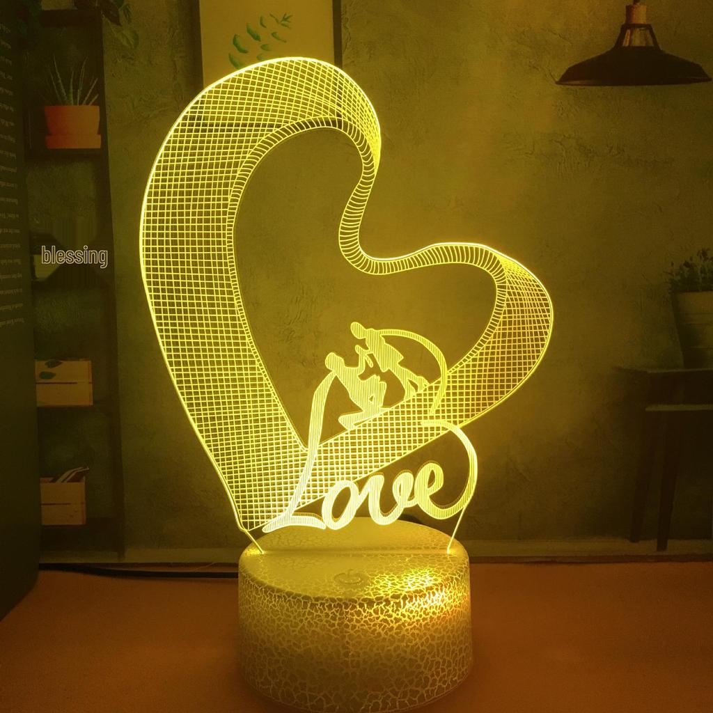 Creative 3D Cartoon Night Light - Gift for Girlfriend or Female Classmate, Perfect for Birthday or Dorm Desk.