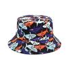 Hiphop Funny Fish Pattern Panama Summer Sunscreen Fisherman Hat Women Man Fashion Decorate Bucket Hats Reversible Fisherman Hat