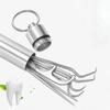 7pc/1set Stainless Steel Toothpicks Pocket Set With Keychain Reusable Metal Teeth Cleaner Tools Portable Nursing Care Tools