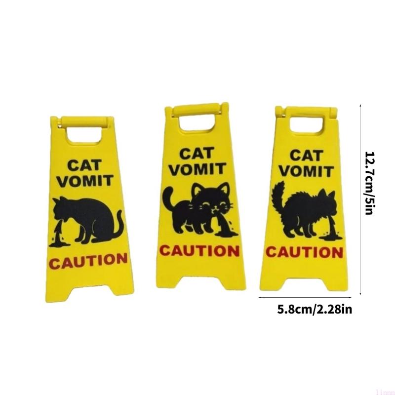 Cats Vomit Caution Signs Funny Novelty Cats Vomit Signs Cats Vomits Warning Signs Desk Decorations for Home Office Decors
