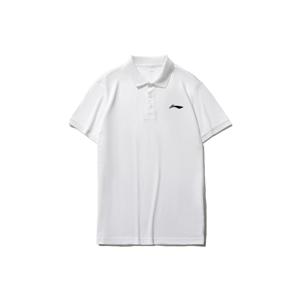 Li-Ning Plain Logo Sports Casual Polo Shirt Men Tops White YPLT025-2
