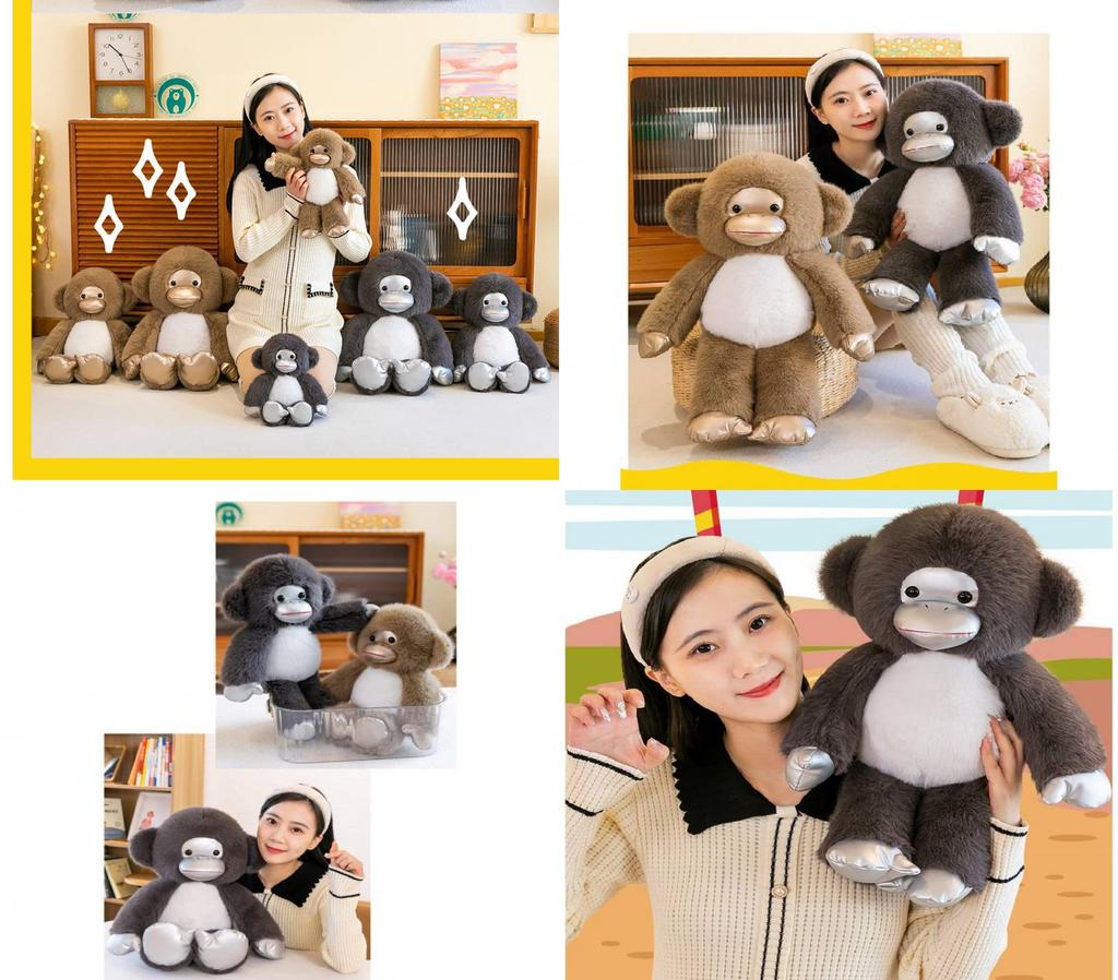 Soft And Huggable Monkey Plush Toy With Down Cotton Filling