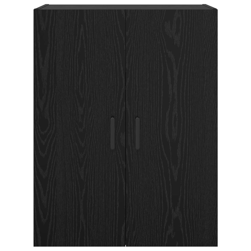 Wall Mounted Cabinet Black Oak Effect 69.5 X 34 X 90 Cm