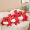 Cartoon Crab Hairy Plush Toy Stuffed Animal Doll Decorations Kids Gift Cute