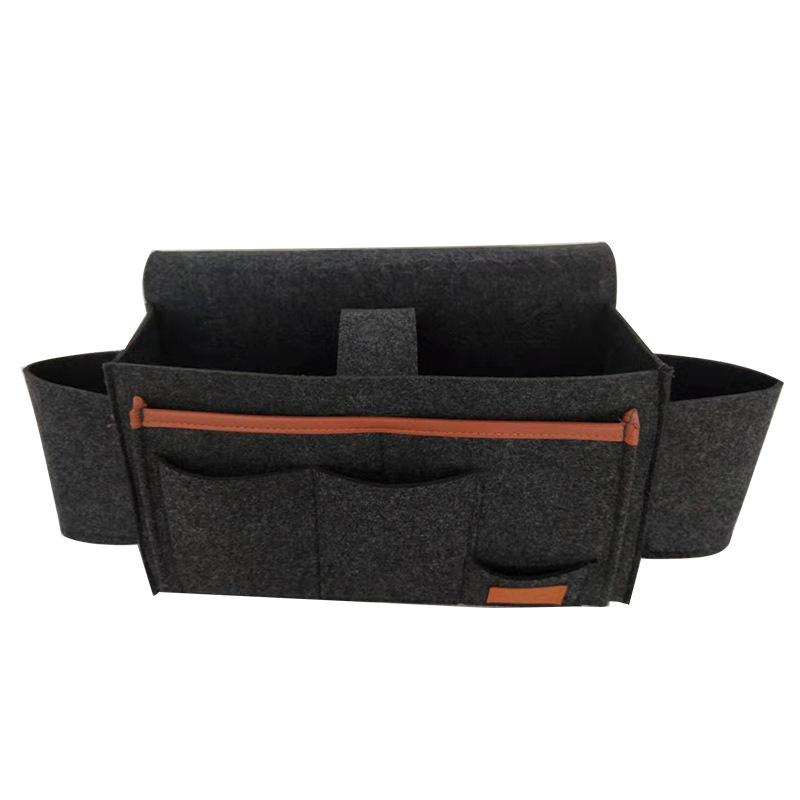 

Фетровая прикроватная сумка для хранения Двойная чашка для воды, бытовая фетровая сумка для хранения мусора, подвесная сумка Прикроватная сумка для хранения 34*19*11cm