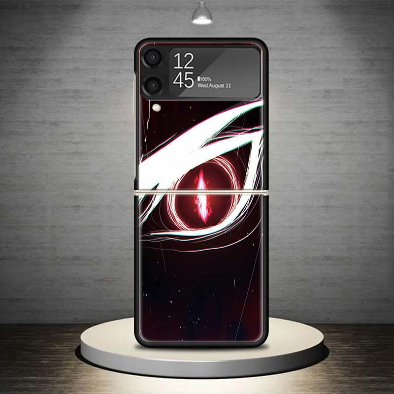 Scary Face Eyes Phone Case For Samsung Galaxy Z Flip 7 6 5 4 3 5G Shockproof Cover Z Flip7 Flip6 ZFlip5 Flip3 Flip4 Luxury Shell