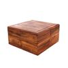 South American Walnut Rotating Puzzle Box for Tea Set & Jewelry Storage
