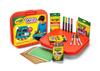 Crayola Create Carry Zeichenset mit Zeichen- und Farbstiften, leuchtenden Farben, authentisches Produkt & Board, Wachsmalstifte, Filzstifte, Buntstifte. Farben.