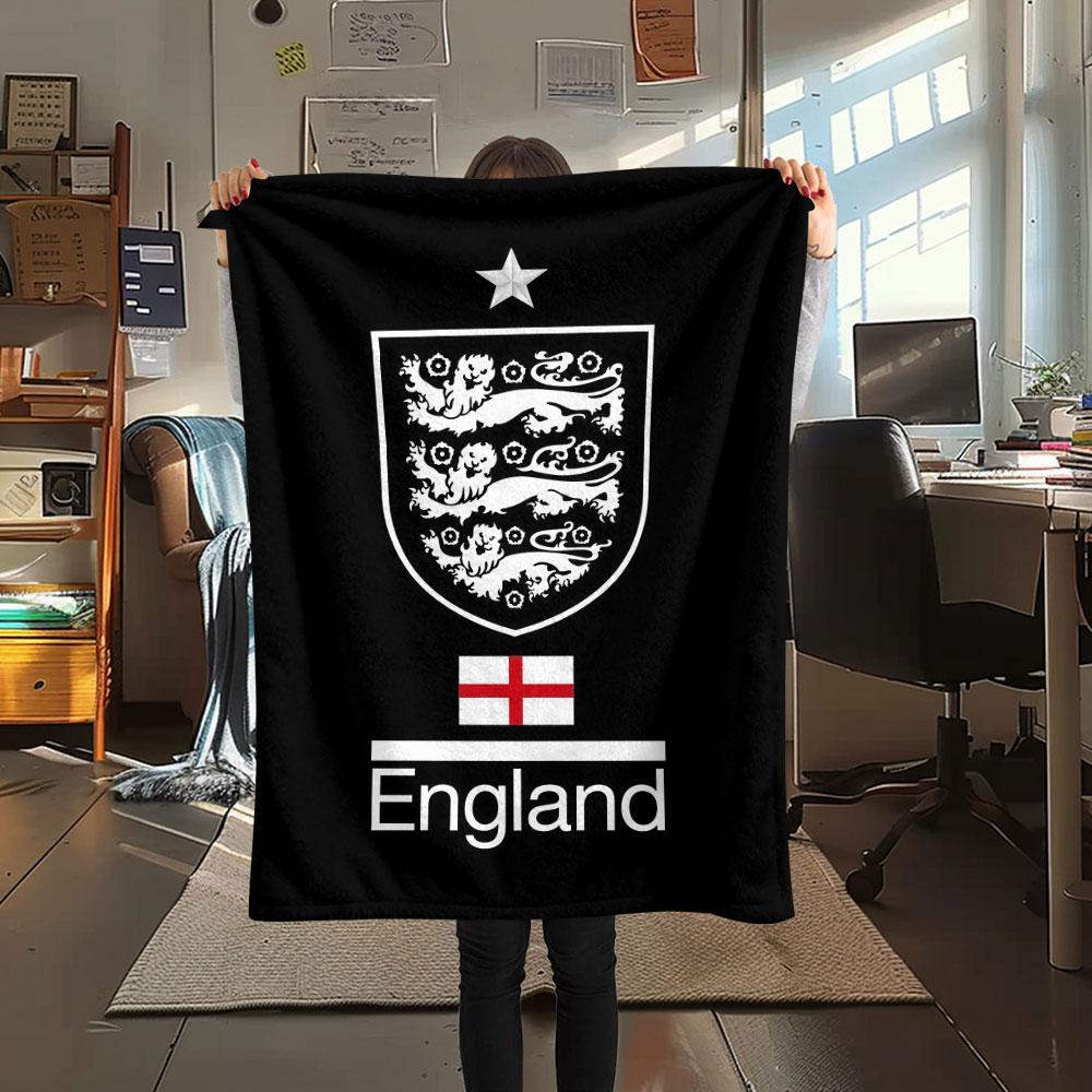 England football Printed Flannel Blanket, soft throw for bedroom sofa, washable,soccer fan merchandise, great gift.